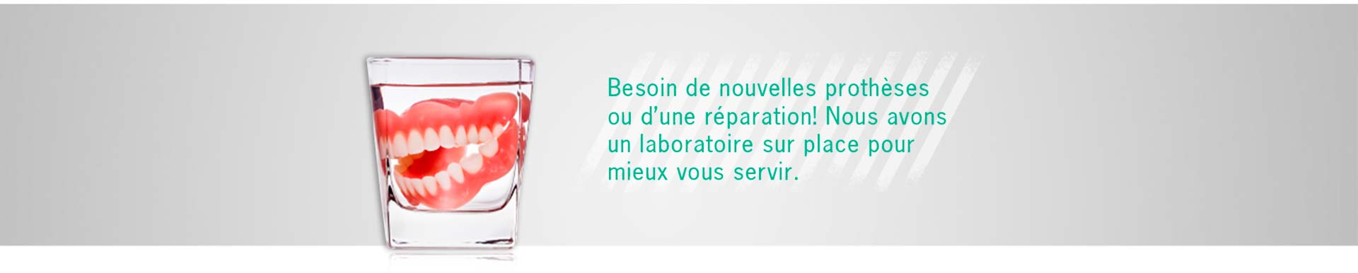 Nouvelle prothèse ou réparation.